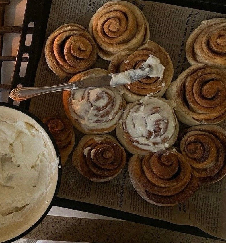 Cozy sustainable fall outfit featuring a hand-knit cardigan and plaid silk top from The Bake Sale Batch by Kait Macleod