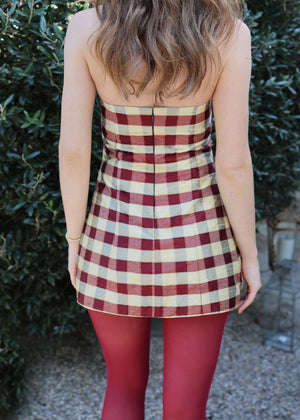 YVETTE DRESS | CANDY APPLE CHECK