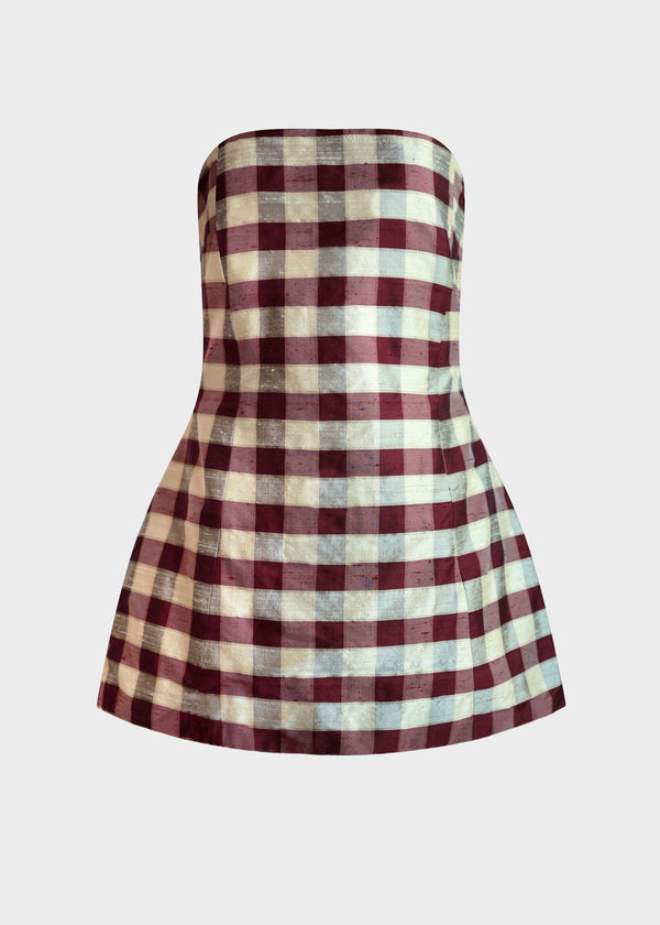 YVETTE DRESS | CANDY APPLE CHECK